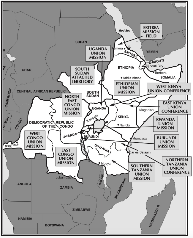 EAST-CENTRAL AFRICA DIVISION Map